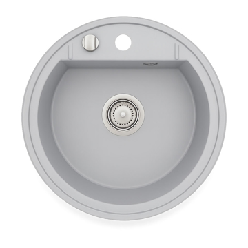 Slika Sudopera Okrugla granitna sa sifonom SIVA, DRGM1/51GA, fi 51cm